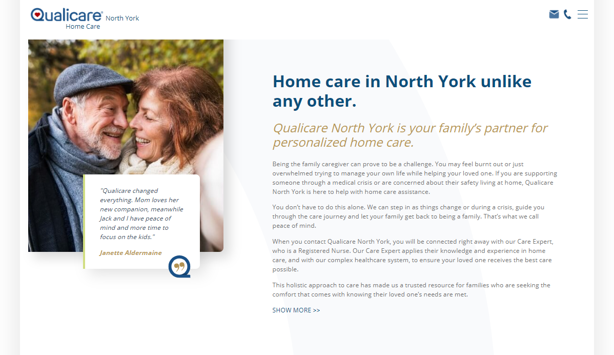 north york qualicare microsite